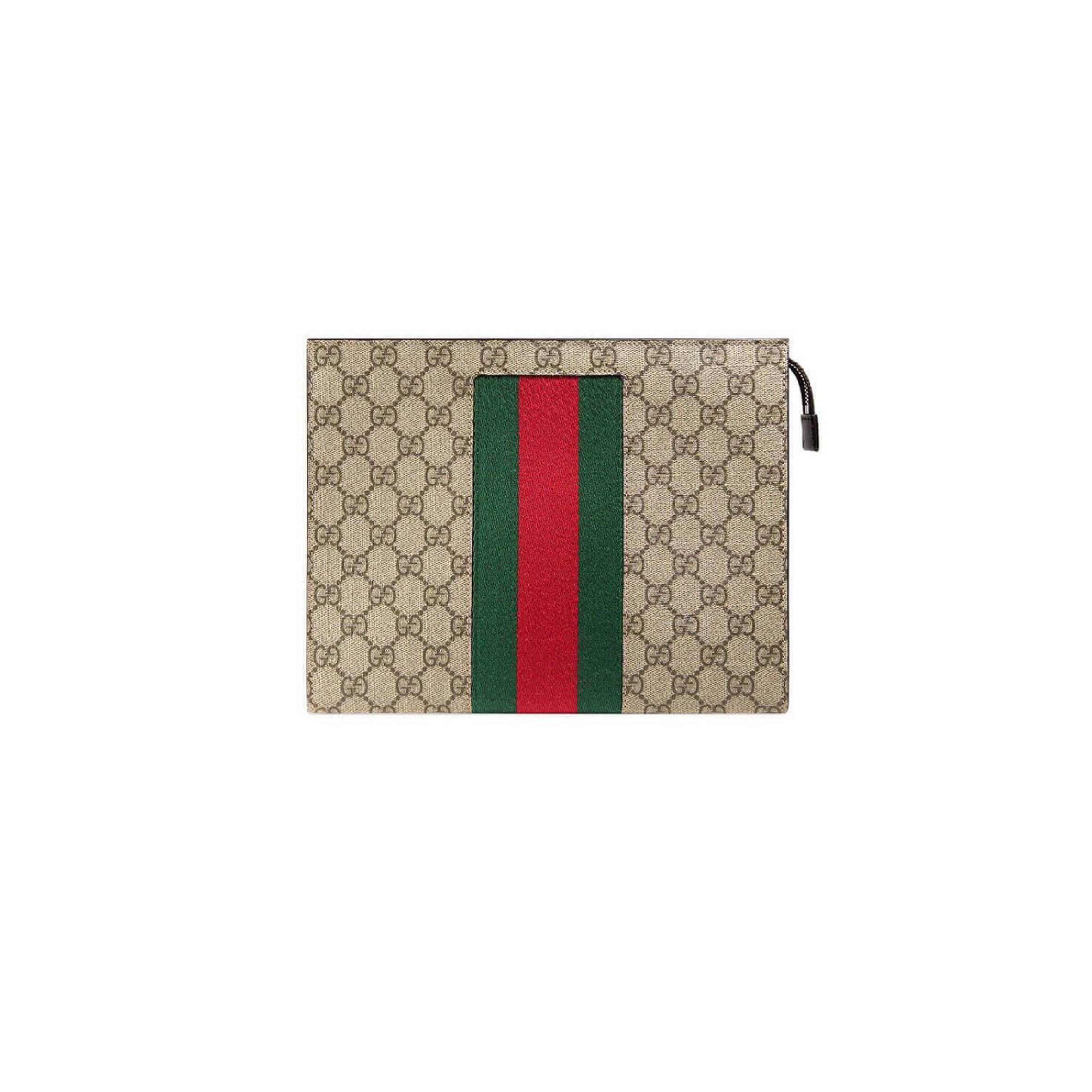 GUCCI SUPREME WEB POUCH 475316  (26*20*5cm)